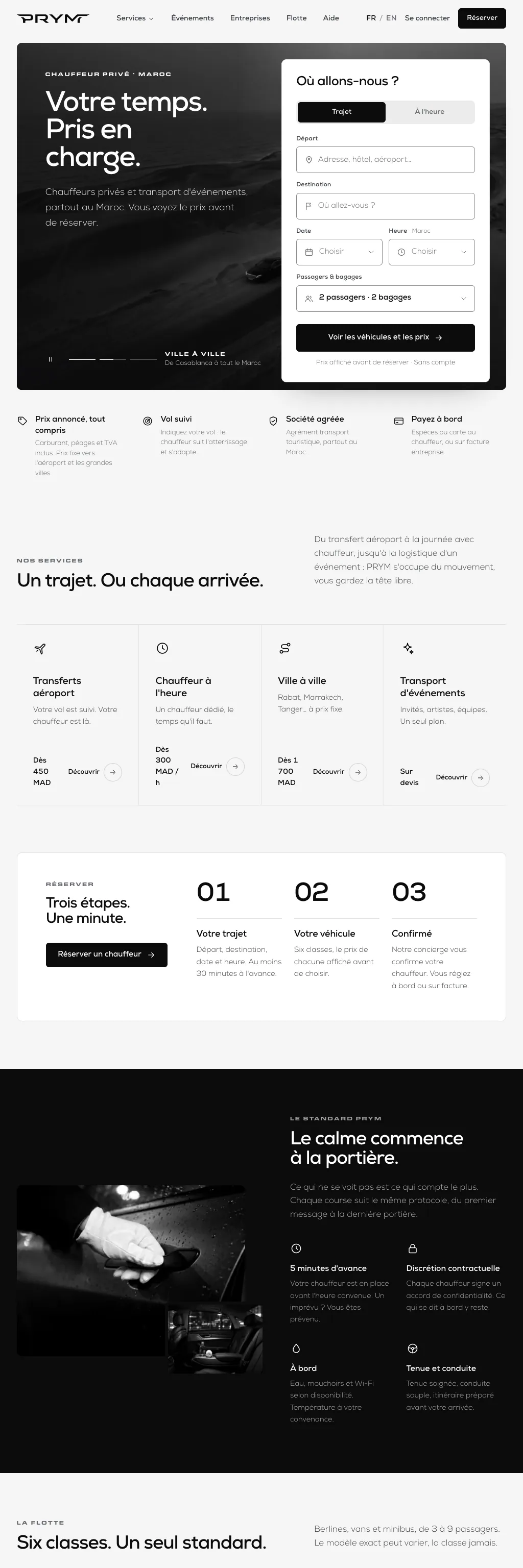 Le site PRYM sur ordinateur